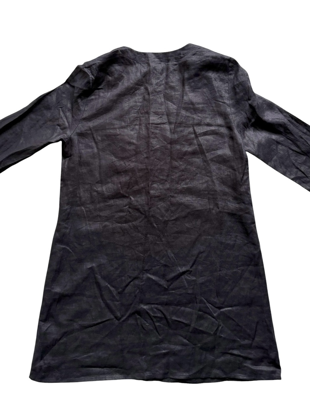 Reformation Ostuni Linen Mini Dress Womens Small Black V Neck Quiet Luxury NWOT - Picture 6 of 7